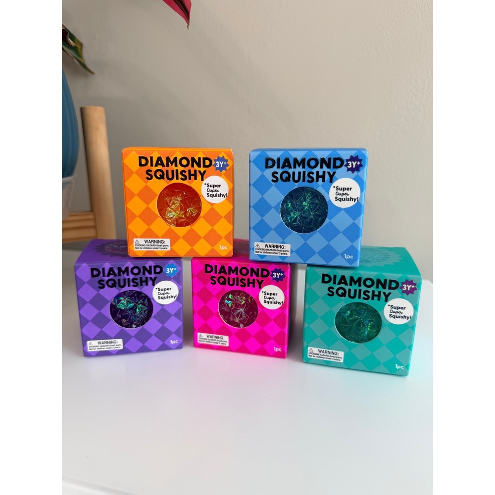 Diamond Squishy Fidget Toy Set Kids OS FULL‎ SET Sensory Stress Relief NWT